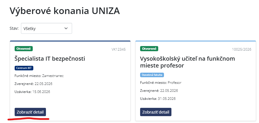 Všetký výberové konania